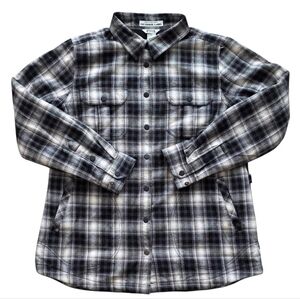 Duluth Trading Co. Large Free Swingin' Flannel Fleece Lined Shirt Jacket